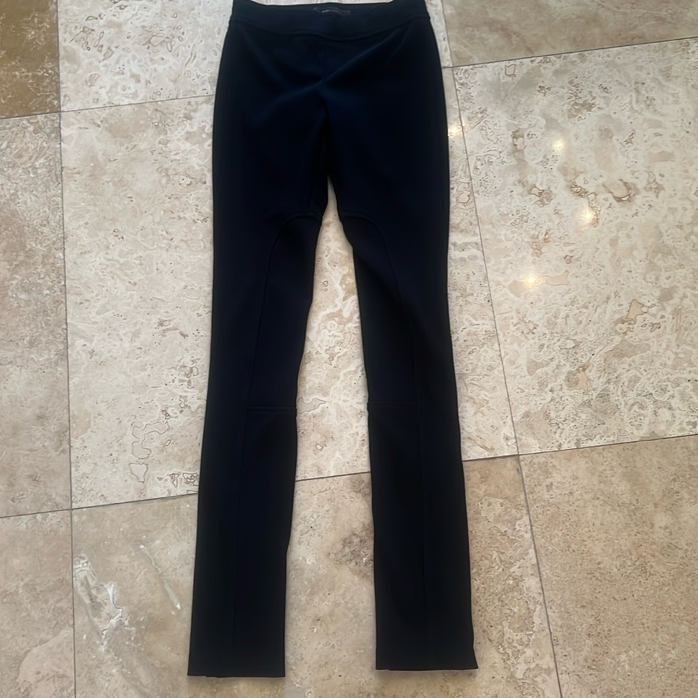 BCBGMaxAzria Black Ribbed Elastic Waist Leggings Size XS